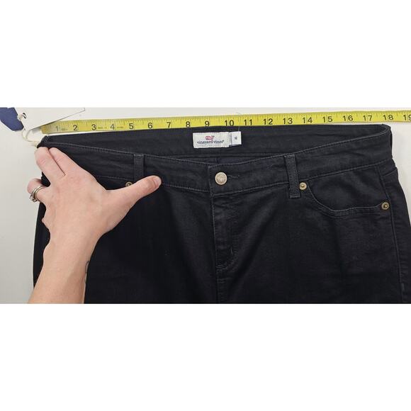 NWT Vineyard Vines Black Skinny Jeans Jet Black sz 16 career casual preppy ankle - Picture 12 of 12